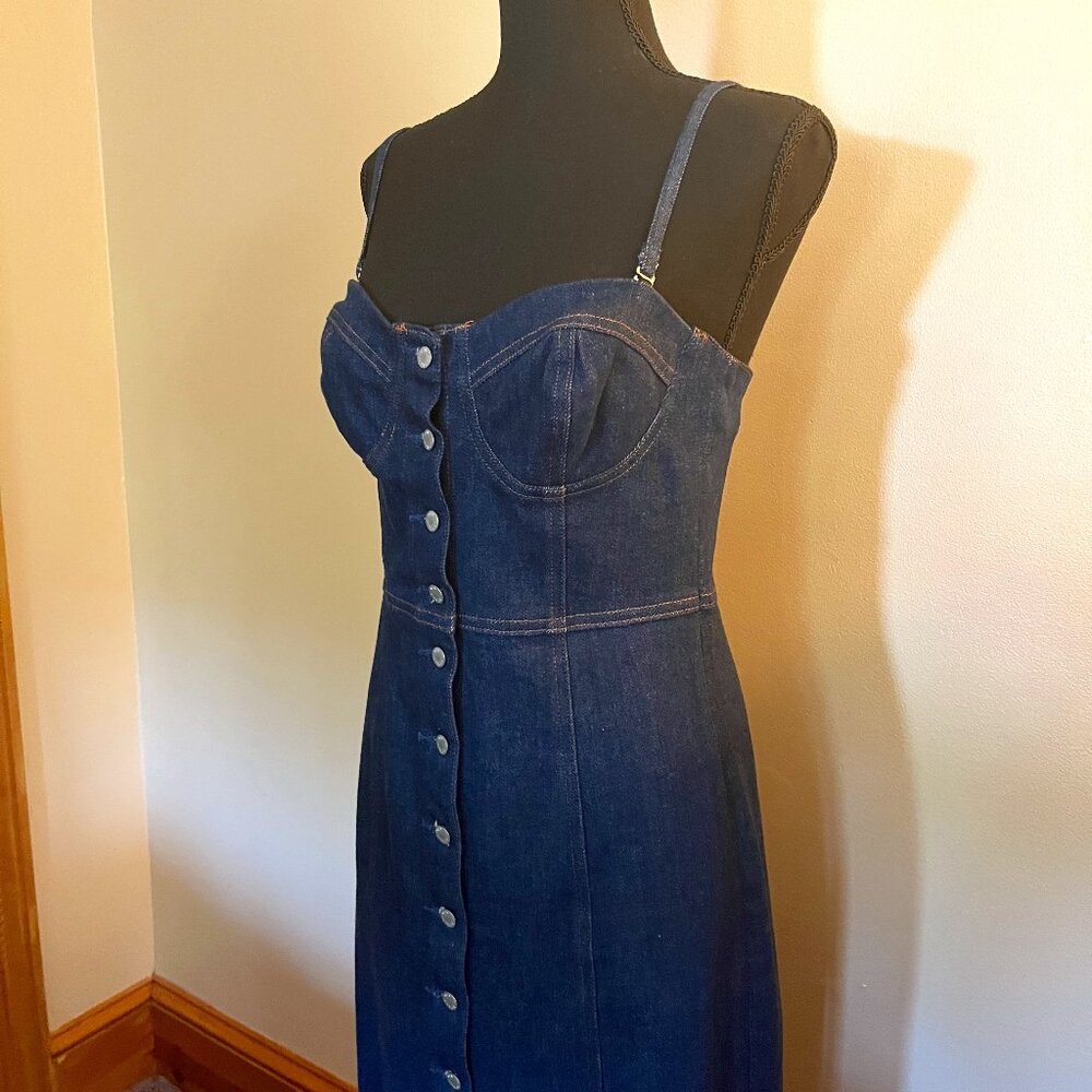 Aritzia Denim Forum 90s Midi Denim Dress